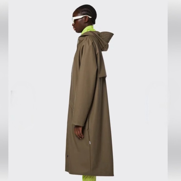 LAST ONE! 🚨🚨Rains Longer Jacket in Wood Size Medium Unisex NWT - Picture 2 of 16